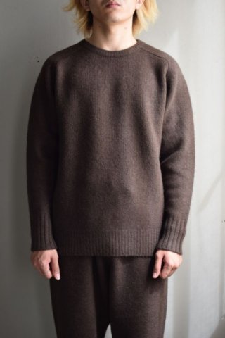 walenode (ウェルノード) Innocent YAK Shetland sweater [MOCHA]