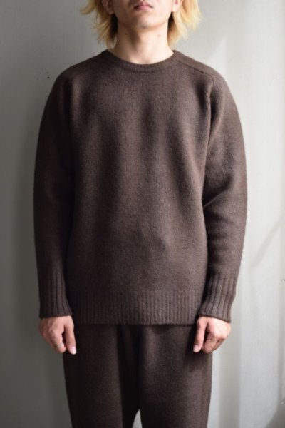 walenode (ウェルノード) Innocent YAK Shetland sweater [BROWN]