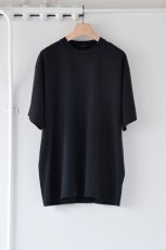 画像5: COMOLI (コモリ) コットンジャージ 半袖Tシャツ [FADE BLACK] (5)