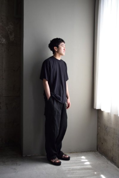 画像2: COMOLI (コモリ) コットンジャージ 半袖Tシャツ [FADE BLACK]