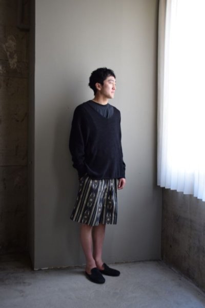 画像1: 【SALE】m's braque (エムズ ブラック) TUCKED SHORTS [KHAKI]