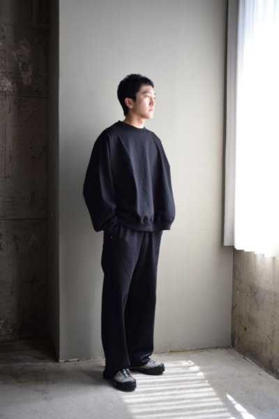 画像1: MARKAWARE (マーカウェア)  Organic Cotton Heavy Fleece WIDE GYM PANTS [BLACK] 