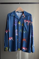 画像5: m's braque (エムズ ブラック) LONG SLEEVE ALOHA SHIRT [MULTI COLOR TIGERS] (5)