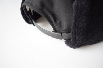 画像2: COMESANDGOES  (カムズアンドゴーズ) CLEAR TWILL EAR CAP no.26080 [BLACK]