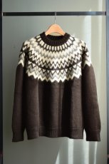 画像5: MARKAWARE (マーカウェア)  Natural Color Alpaca / SNOW PATTERN JUMPER [Natural Black] (5)