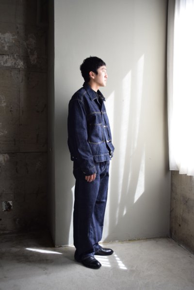 画像1: MARKAWARE (マーカウェア) KIMONO DENIM / WIDE STRAIGHT DENIM [INDIGO] 