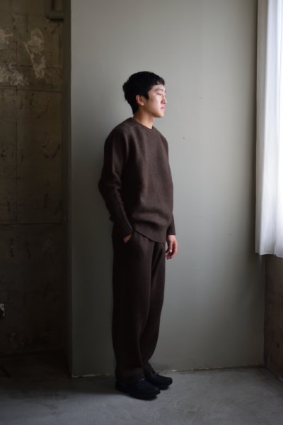 画像1: walenode (ウェルノード) Innocent YAK Shetland sweater [BROWN]