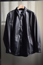 画像5: UNIVERSAL PRODUCTS (ユニバーサルプロダクツ) LEATHER SHIRTS JACKET 251-60407 [BLACK] (5)