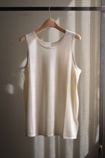 画像5: WALENODE (ウェルノード) Silk cashmere Tank top [Ivory] (5)