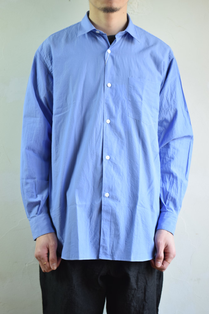 COMOLI コモリシャツ SAX BLUE サイズ2-