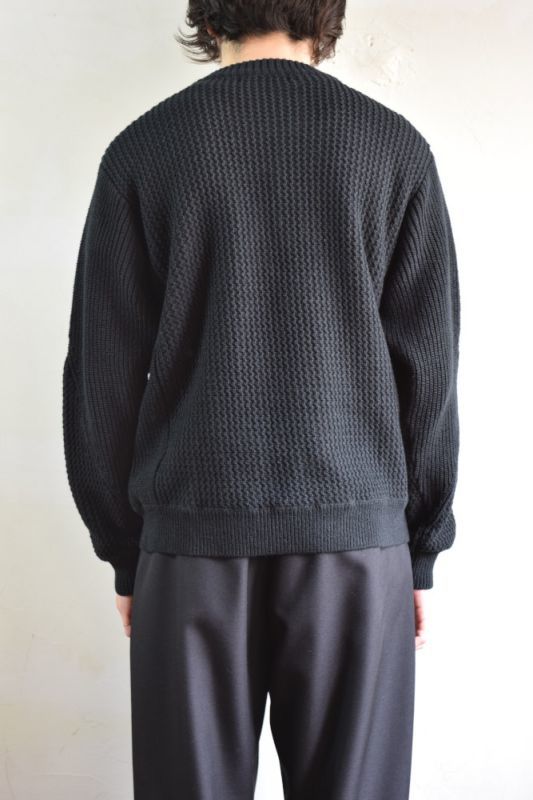MORE SALE】UNUSED (アンユーズド) crew neck knit / US1804 [black]