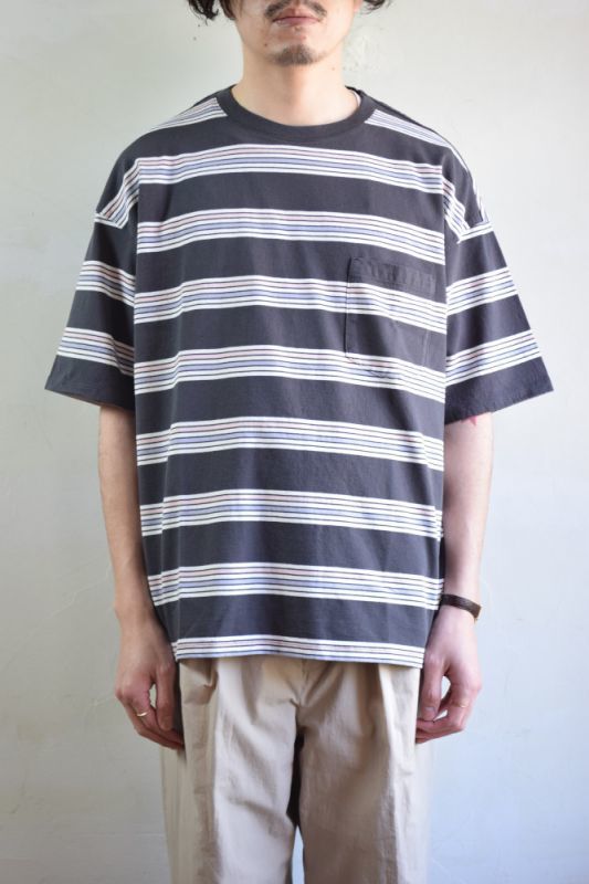 Very Goods | UNUSED (アンユーズド) border T-shirt / US1728 [charcoal]