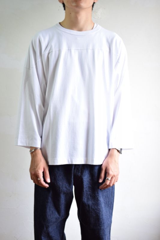 COMOLI フットボールTシャツ WHITE サイズ3