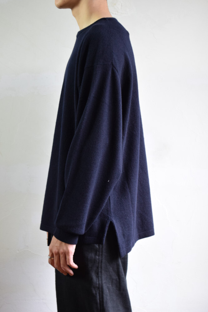 COMOLI コモリニット navy-