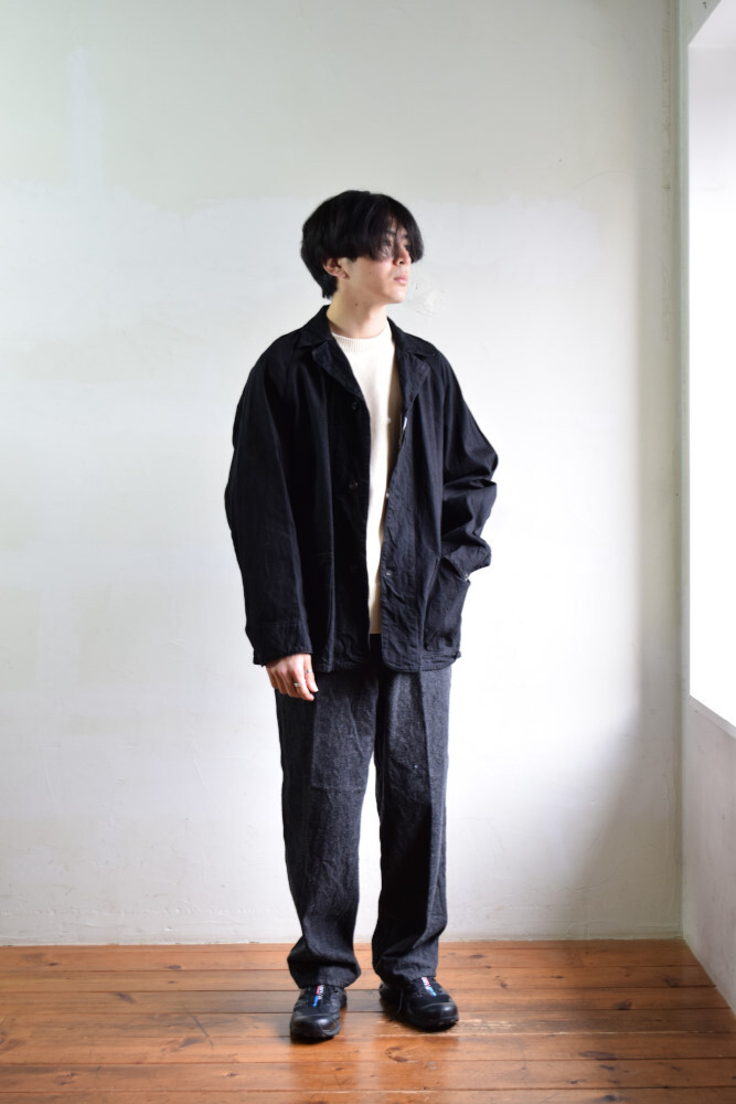 メンズ【新品】COMOLI 21SS デニムワークジャケット カバーオール サイズ 3
