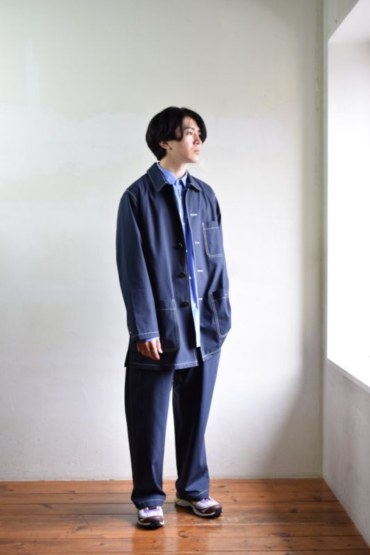 SALE】Cale (カル) 80/2 ブロックス カバーオール [NAVY]