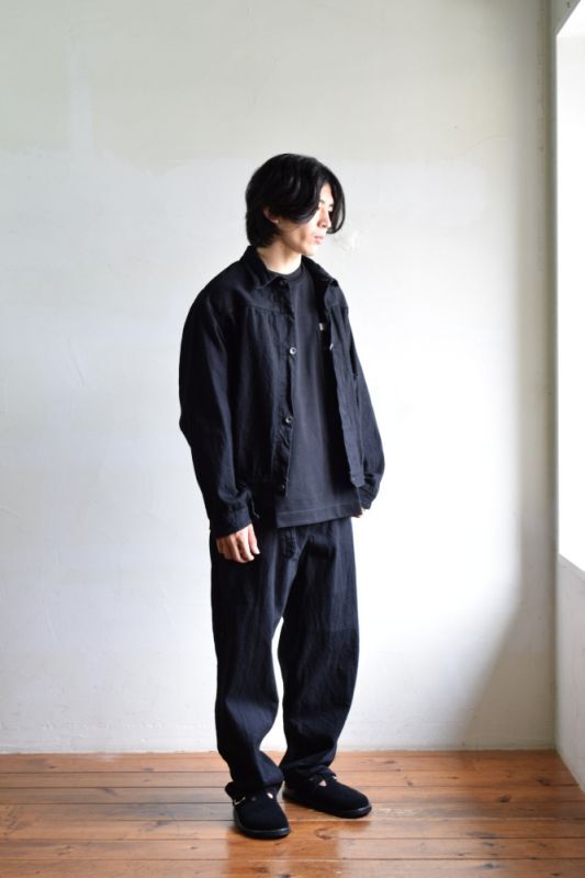 【美品】COMOLI デニムジャケット　ブラックエクリュ　サイズ3