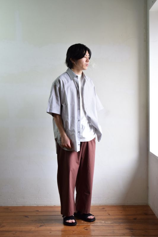 STUDIO NICHOLSON (スタジオニコルソン)Powder Cotton WIDE CROP PANT ...