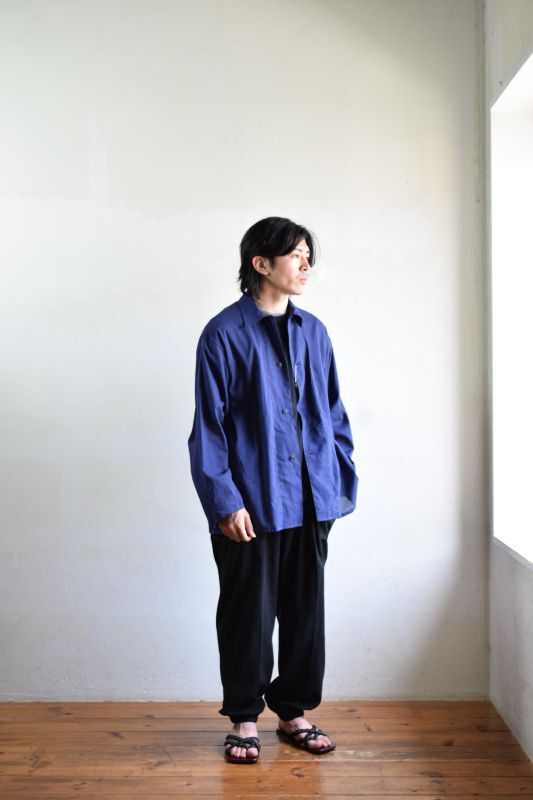 COMOLI  23SS ブルー 空紡オックスシャツジャケット 美品 サイズ2