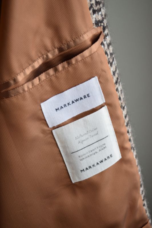 MARKAWARE (マーカウェア) Natural Color Alpaca Tweed CAR COAT