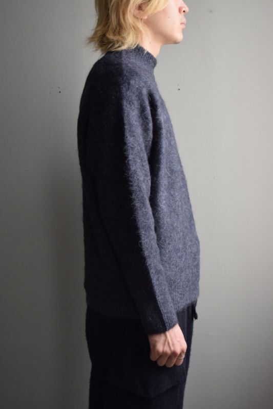 crepuscule (クレプスキュール) Mohair Alpaca Moc Neck L/S [C.Gray]