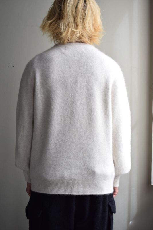 walenode (ウェルノード) Blue fox Wool Wholegarment sweater [NATURAL]