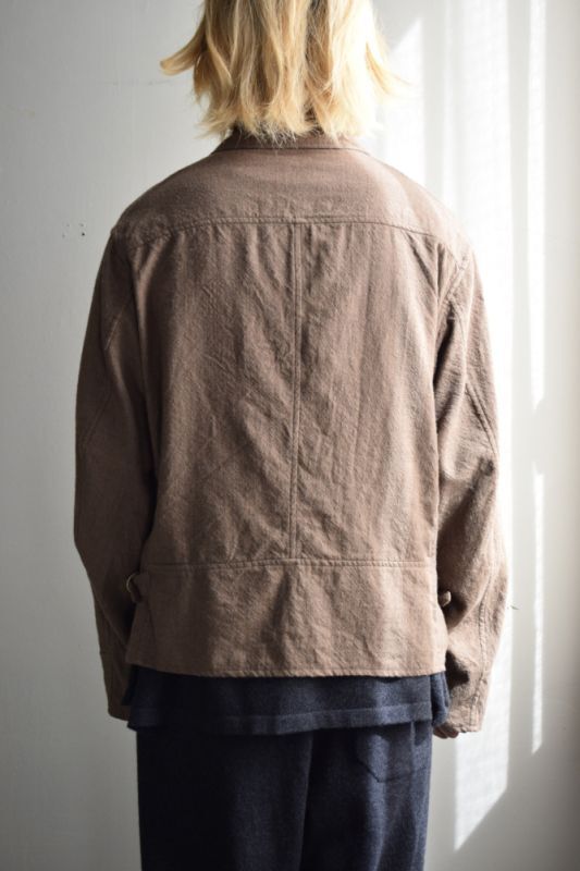 COMOLI (コモリ) KHAKI 縮絨ウール ジップショートジャケット [KHAKI]