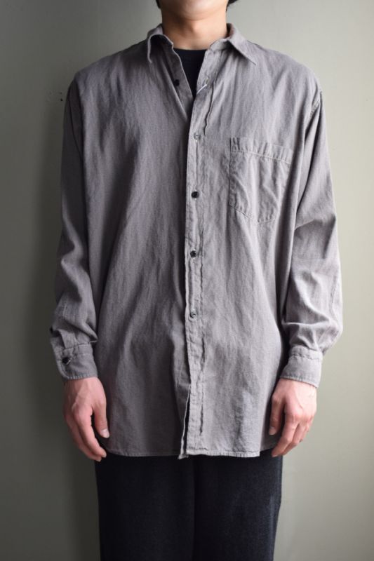 正規取扱店オンラインにて購入【サイズ4】COMOLI コモリ ヨリ杢 ワークシャツ　グレイ