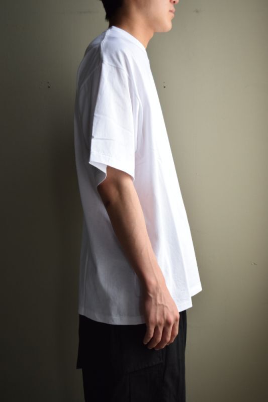 COMOLI (コモリ) コットンジャージ 半袖Tシャツ [WHITE]